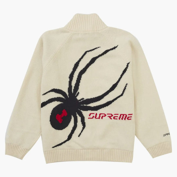Supreme Spyder Windstopper zip up tröja vit