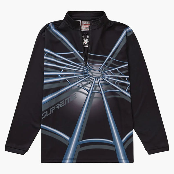 Supreme Spyder Web Half Zip Pullover Black