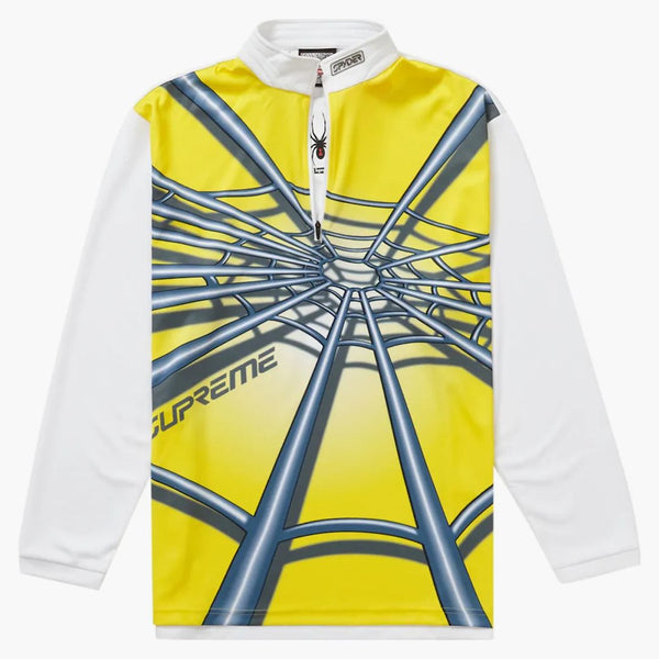 Supreme Spyder Web Half Zip Pullover Yellow