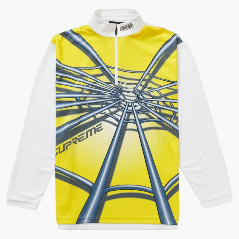 Supreme Spyder Web Half Zip Pullover Yellow