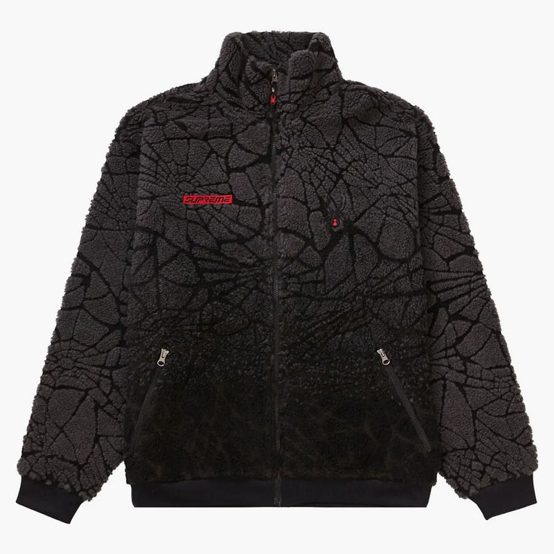Supreme Spyder Web Polar Fleece Jacket Black