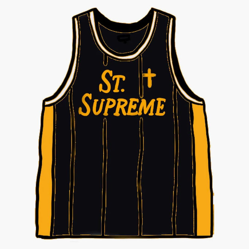 Supreme St. Supreme Basketball Jersey Black