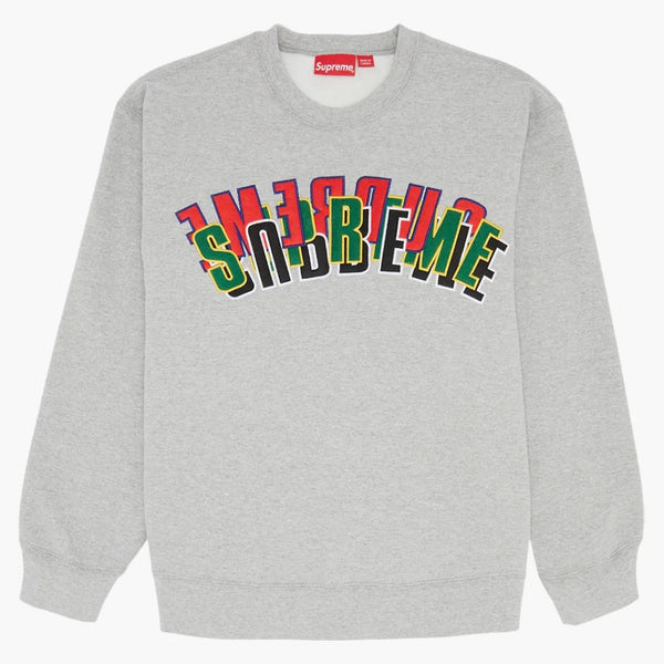 Supreme Stapled Crewneck Heather Grey