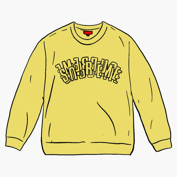 Supreme Stacked Crewneck Light Lemon