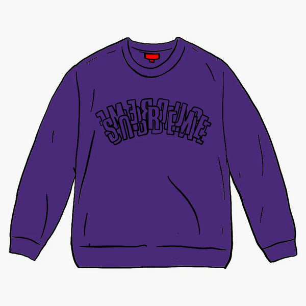 Supreme Stacked Crewneck Purple