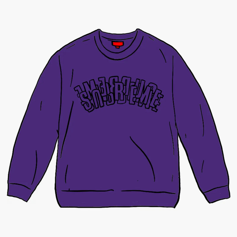 Supreme Stacked Crewneck Purple