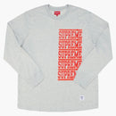 Supreme Stacked L/S Top Ash Gray