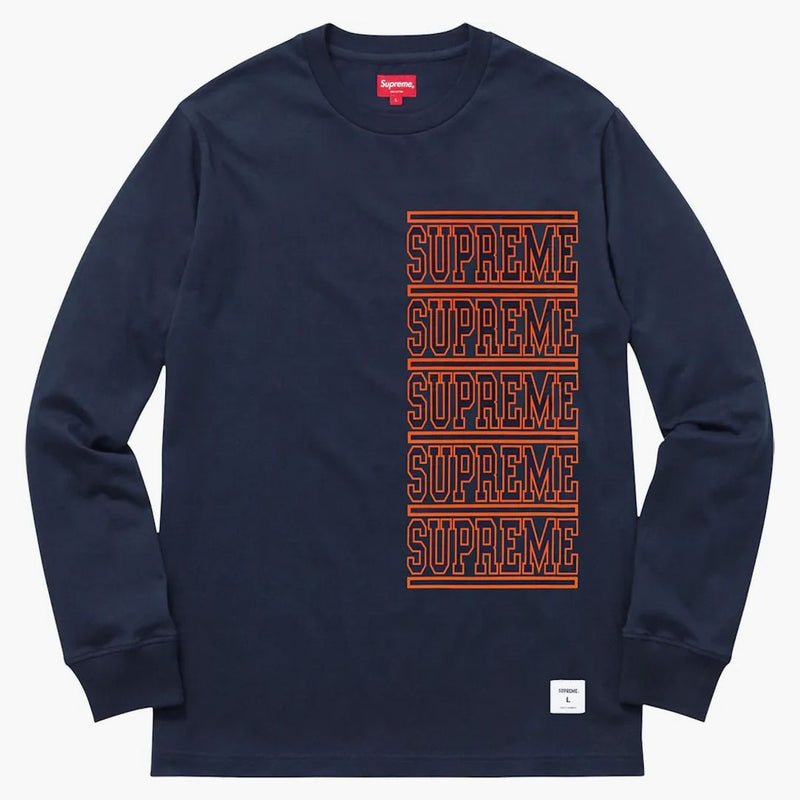 Högsta staplade L/S topp marin