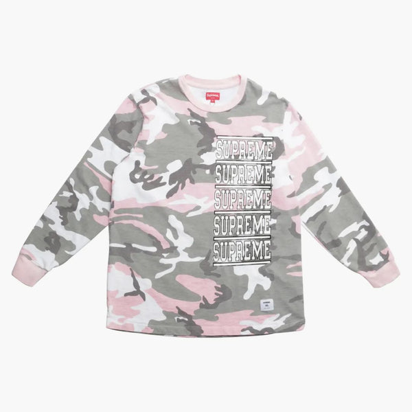 Supreme Stacked L/s Top Pink Camo