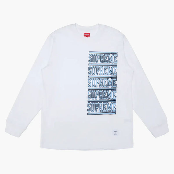 Supreme Stacked L/s Top White