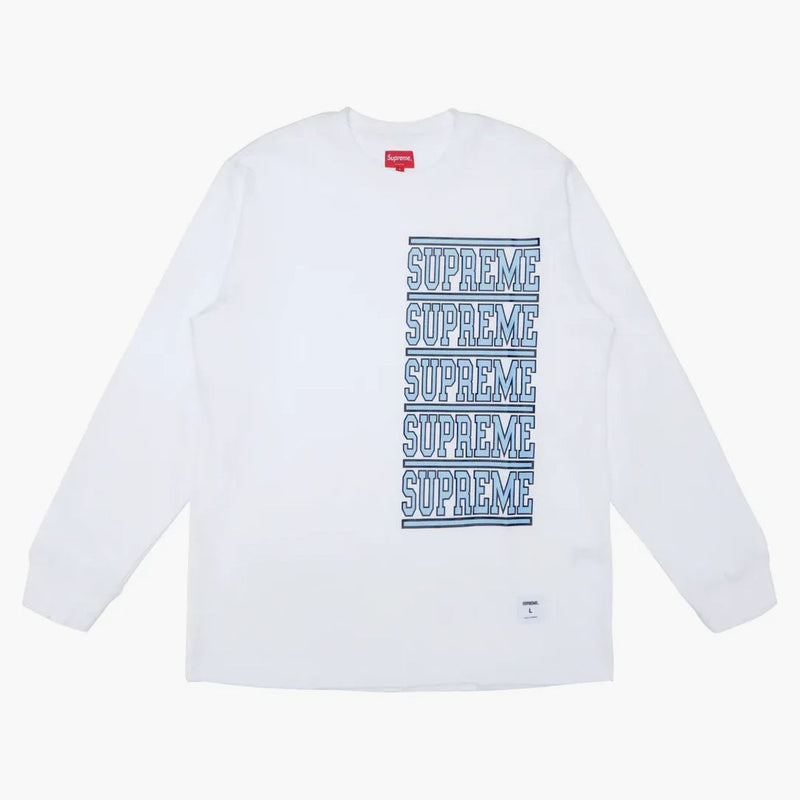 Supreme Stacked L/s Top White