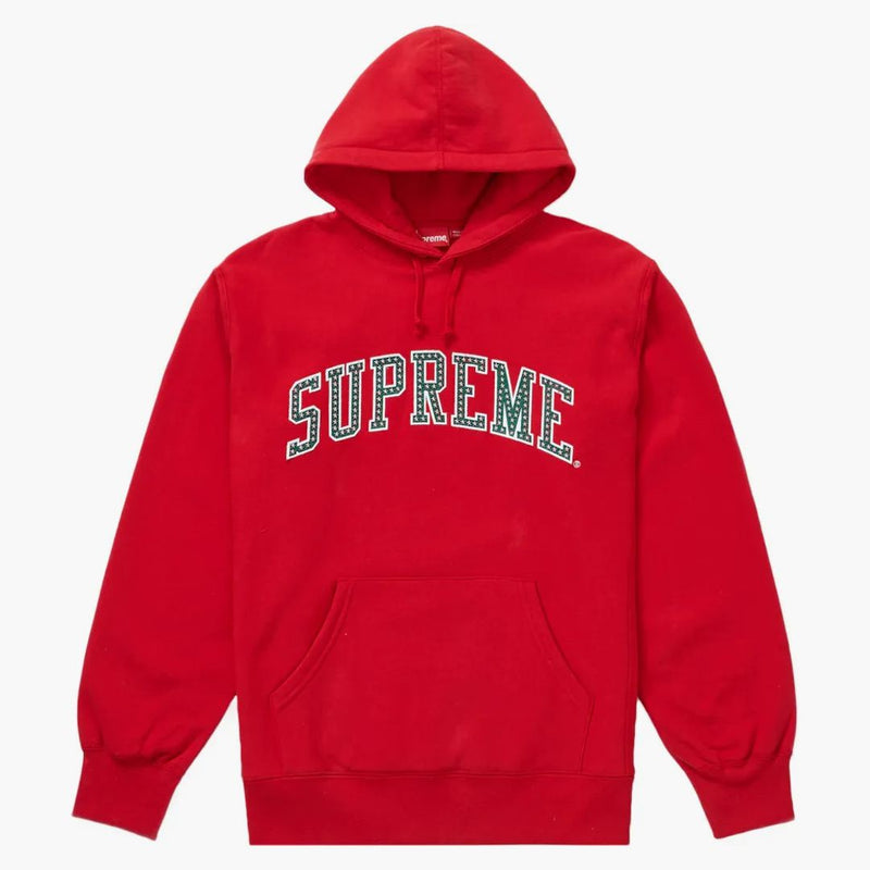 Supreme star ad arco felpa con cappuccio rosso