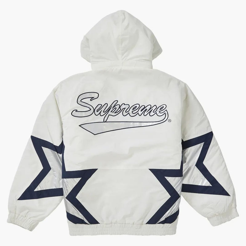 Supreme Stars Puffy Jacket White