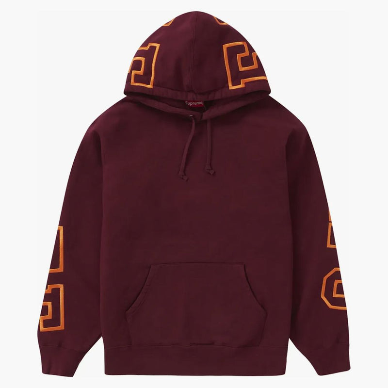 Supreme State Hooded Sweatshirt Burgundy