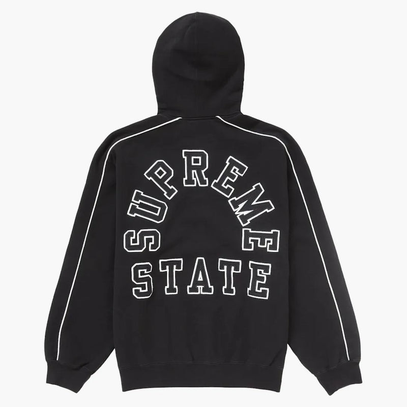Nejvyšší stát zip na mikinu s kapucí černou