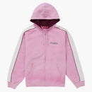 Supreme State Zip Up Hooded Sweatshirt Pink