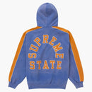 Supreme State Zip Up Hooded Sweatshirt Washed Royal