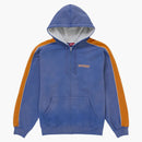 Supreme State Zip Up Hooded Sweatshirt Washed Royal