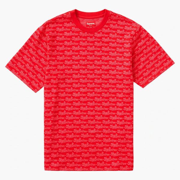 Supreme Stay Positive Jacquard S/S Top Red