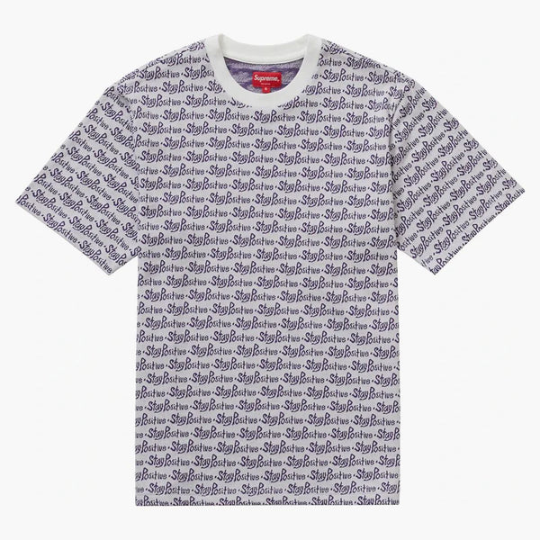Supreme Stay Positive Jacquard S/S Top White