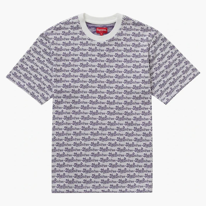 Supreme Stay Positive Jacquard S/S Top White