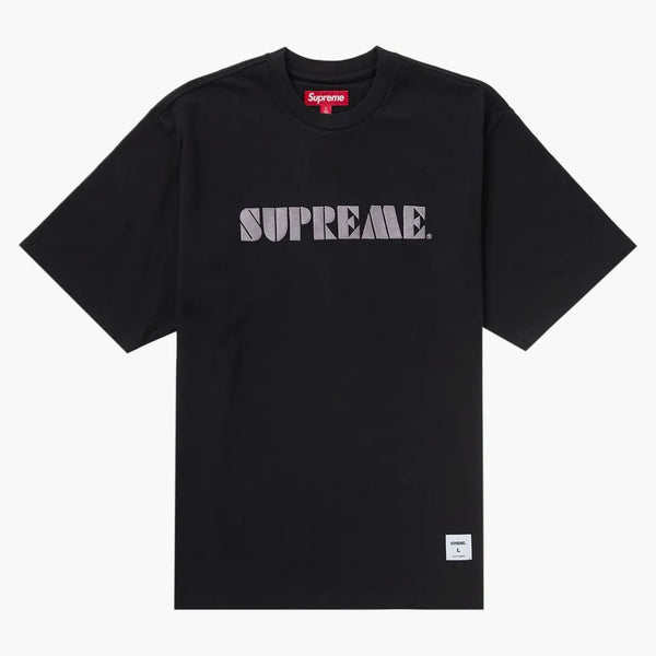 Nejvyšší šablona vyšívaná S/S Top Black