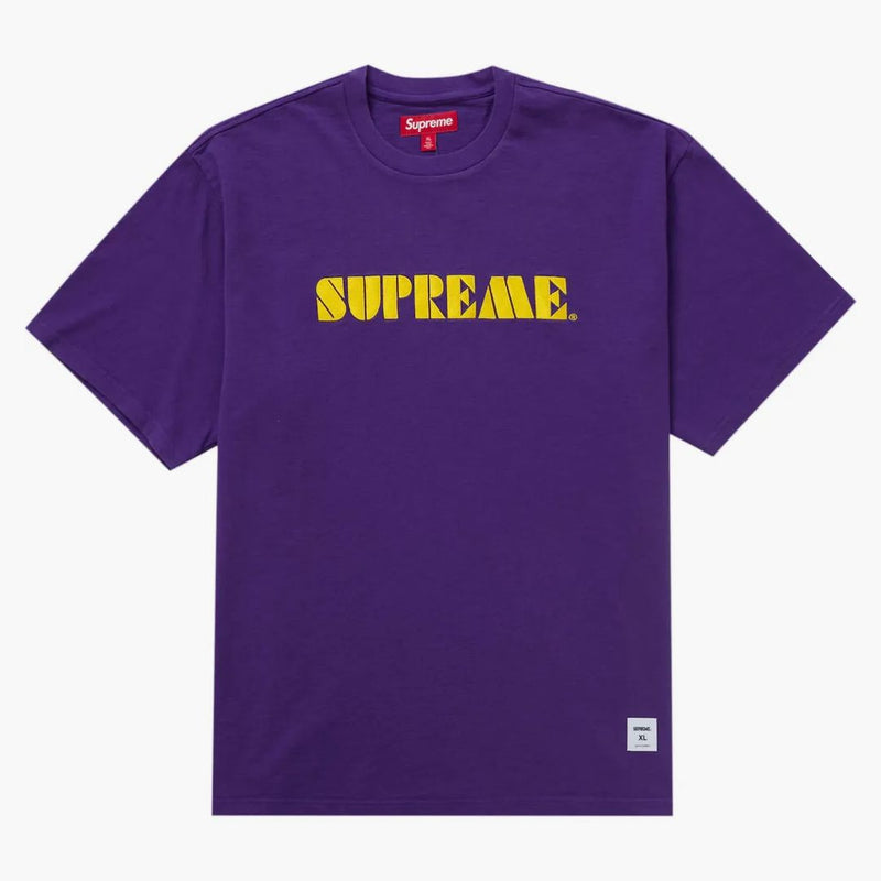 Supreme Stencil Embroidered S/s Top Purple