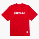 Plantilla suprema bordada s/s top rojo