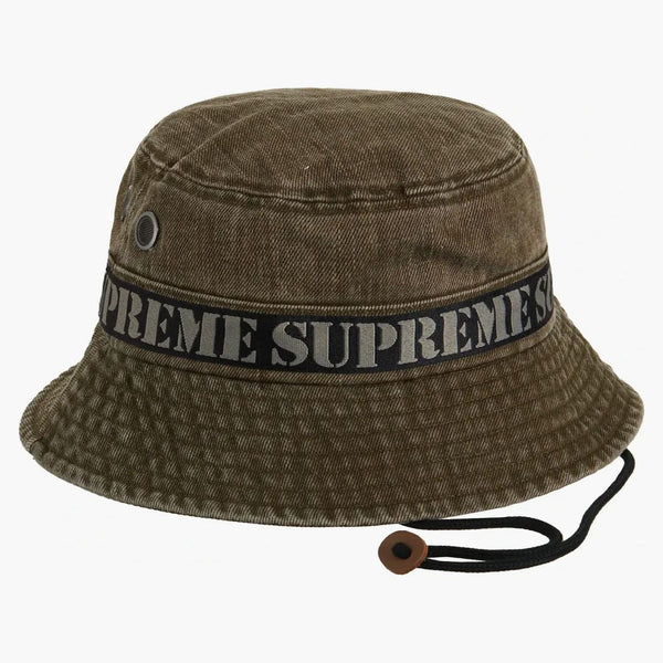 Supreme Stencil Webbing Boonie Olive
