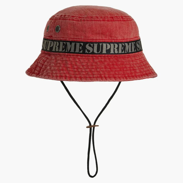 Supreme Stencil Webbing Boonie Red