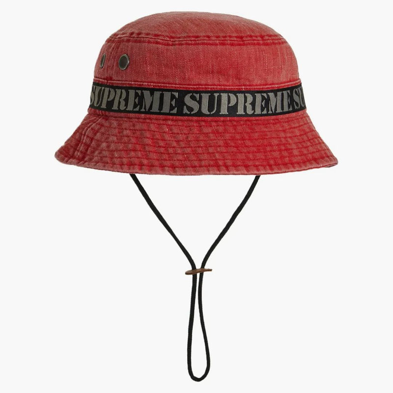 Supreme Stencil Webbing Boonie Red