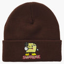 Supreme Sticky Note Beanie Brown