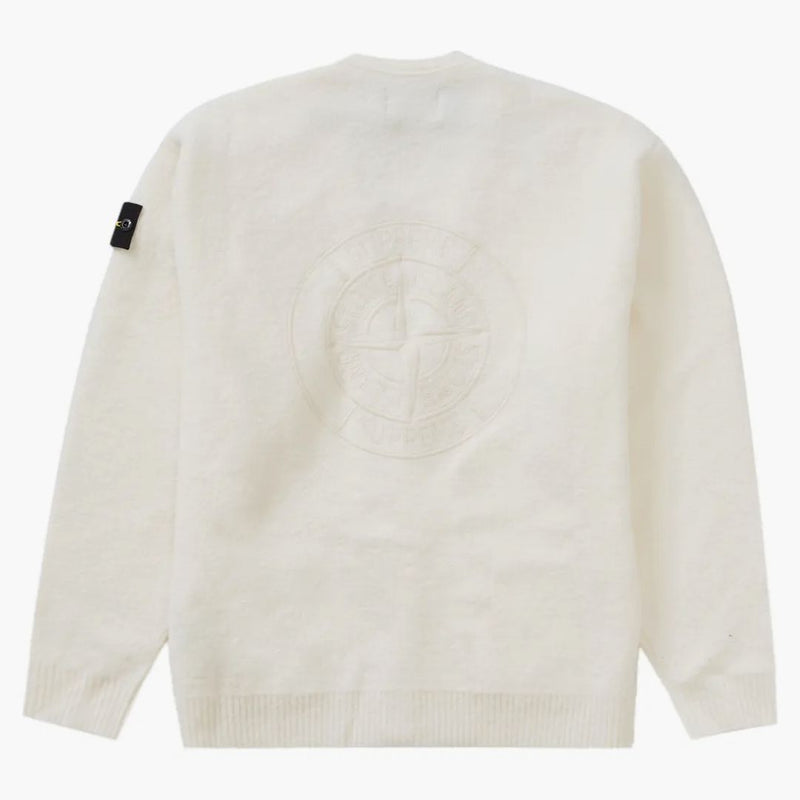 Supreme Stone Island Bouclé Cardigan White