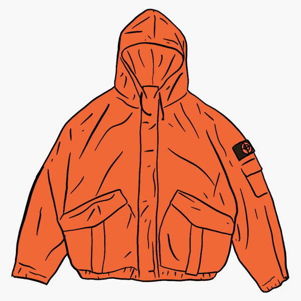 Supreme Stone Island Corduroy Jacket Orange