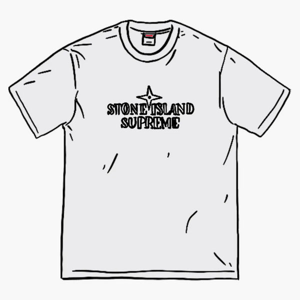 Supreme Stone Island Embroidered Logo S/s Top White