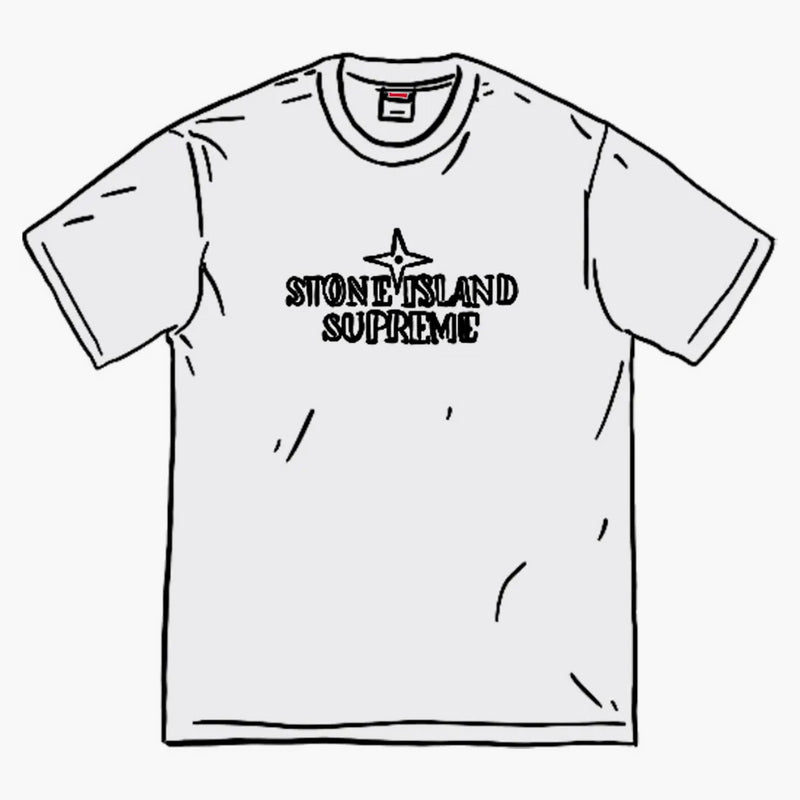 Supreme Stone Island Embroidered Logo S/s Top White