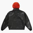 Supreme Stone Island Leather Bomber Jacket Black