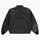 Supreme Stone Island Leather Bomber Jacket Black