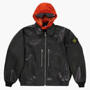 Supreme Stone Island Leather Bomber Jacket Black