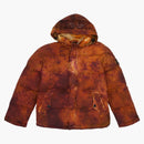 Supreme Stone Island Painted Camo Crinkle Down Jacket Coral