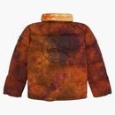 Supreme Stone Island Painted Camo Crinkle Down Jacket Coral