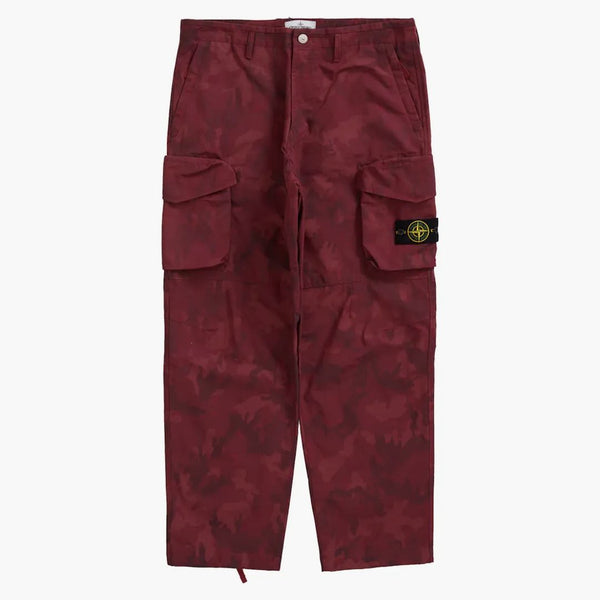 Supreme Stone Island Reactive Ice Camo Ripstop Cargo Pant rojo