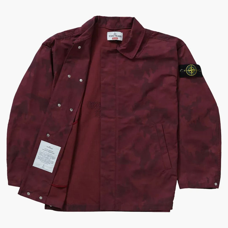 Supreme Stone Island Reactive Ice Camo Ripstop Jacket Red