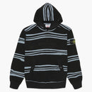 Supreme Stone Island Warp Stripe Hooded Sweatshirt Black