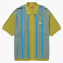 Supreme Stripe Button Up Polo Dusty Lime