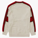 Suprema de chenilla stripe blanca