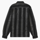 Supreme stripe flanell zip up skjorta svart