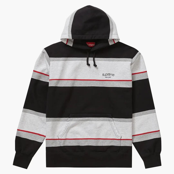Stripe Supreme Stripe Felpa con cappuccio nero