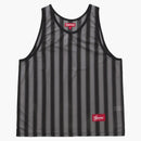 Supreme Stripe mesh tank top black