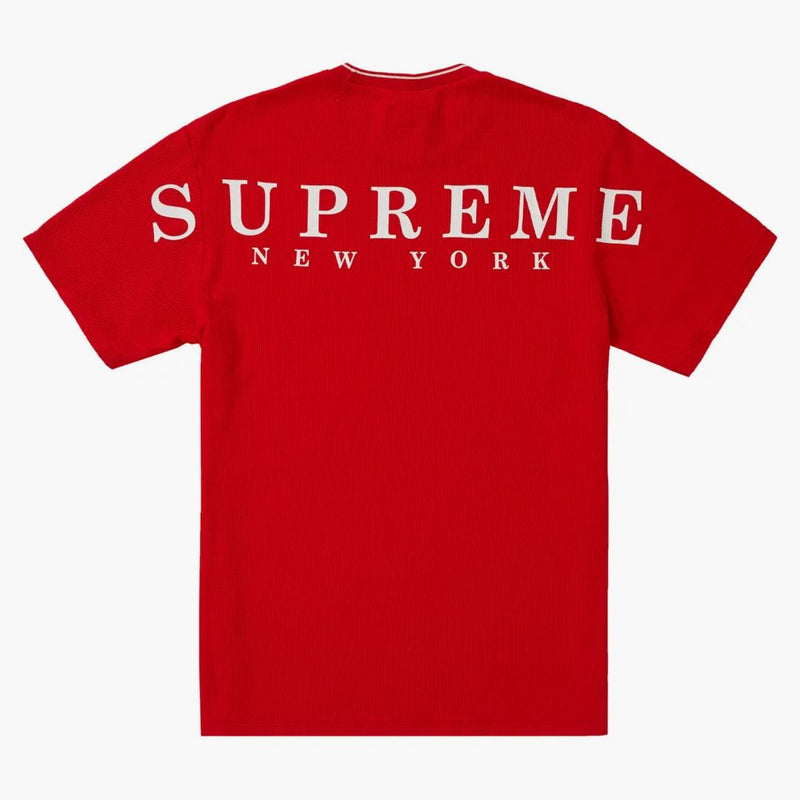 Supreme Stripe Rib Waffle Top Red
